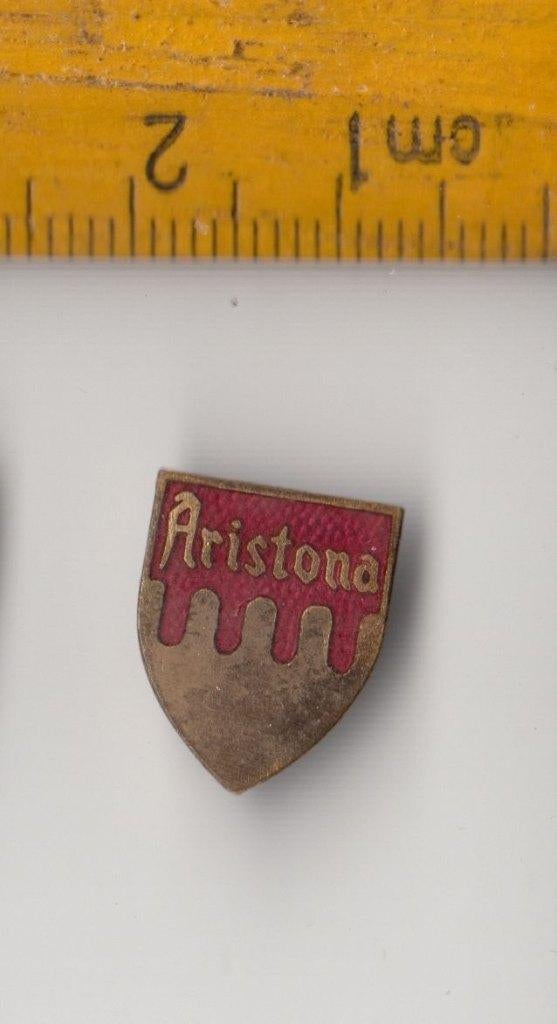 Aristona emaille Radio Logo embleem schildje, Ophalen of Verzenden
