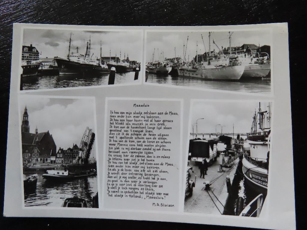 ansichtkaart "Maassluis" havens Maassluis, Verzamelen, Ansichtkaarten | Nederland, Ophalen of Verzenden, 1960 tot 1980, Gelopen