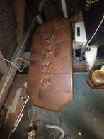 Vintage salontafel  eiken frame  met steentjes, Ophalen, Gebruikt, 100 tot 150 cm, 50 tot 100 cm