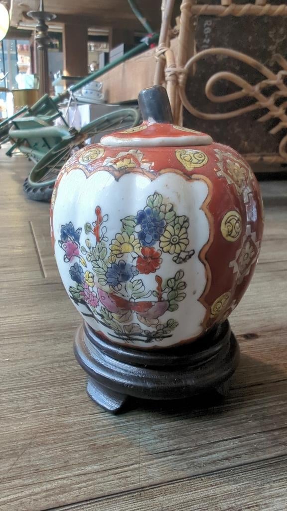 Decoratief Gember Potje - 14cm Hoog, Handgeschilderd, Ophalen of Verzenden