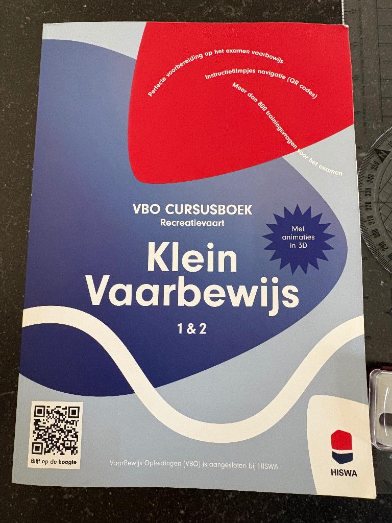 Cursusboek klein vaarbewijs 1&2 inclusief plotter en passer, Ophalen of Verzenden, Beta, Zo goed als nieuw