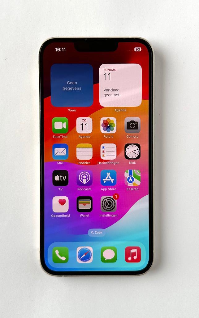 iPhone 13 128GB Wit: met nieuwe batterij en met garantie, Telecommunicatie, Mobiele telefoons | Apple iPhone, Zo goed als nieuw