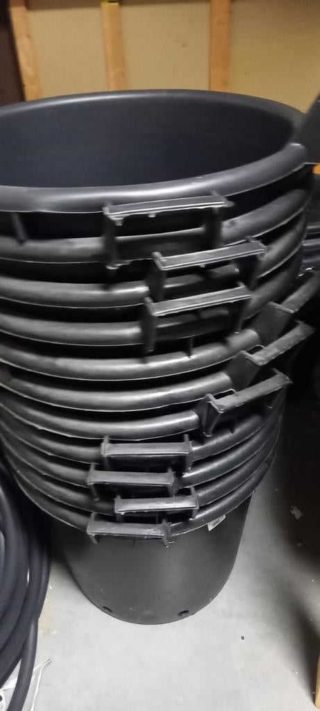 Partij boom containers diverse maten, Ophalen, Kunststof, Minder dan 60 cm, Rond