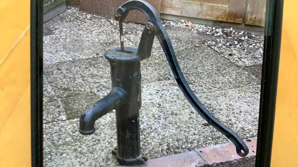 Zwengelpomp gietijzer, werkend compleet., Tuin en Terras, Waterpompen, Ophalen, Gebruikt, Handmatig, Bronpomp