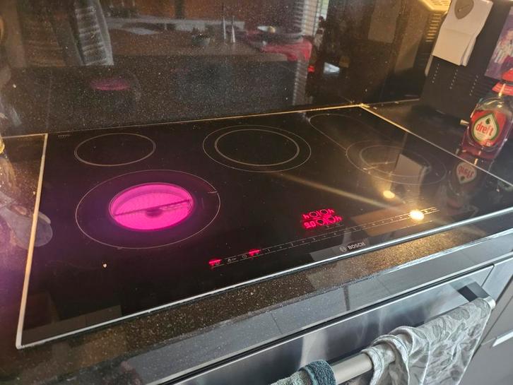 Keramisch kookplaat Bosch, Witgoed en Apparatuur, Kookplaten, Inbouw, Keramisch, 4 kookzones, Ophalen