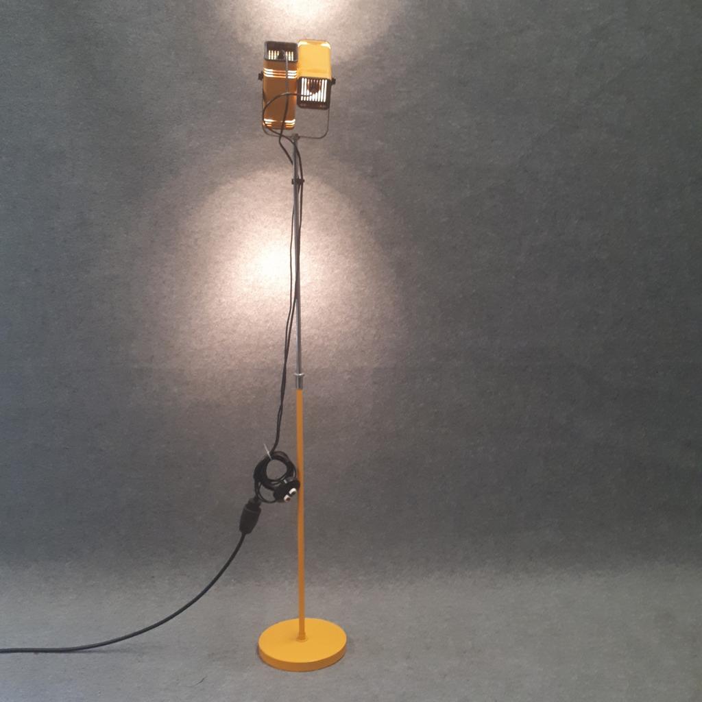 Uitschuifbare Italiaanse vloerlamp, Ophalen, Gebruikt, Metaal, 150 tot 200 cm