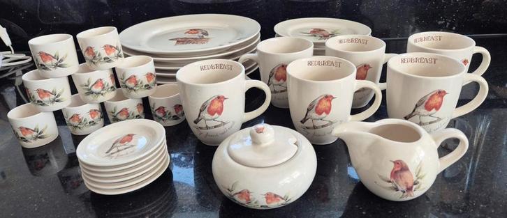 NIEUW Servies met roodborstje decoratie JET by Ter Steege, Huis en Inrichting, Keuken | Servies, Nieuw, Overige stijlen, Porselein