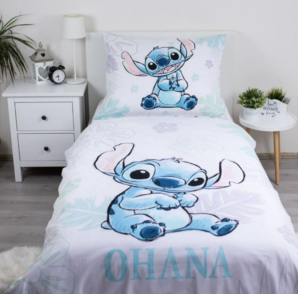 Stitch Dekbedovertrek Ohana 140 x 200 - Disney - Katoen, Kinderen en Baby's, Kinderkamer | Beddengoed, Overige kleuren, Meisje