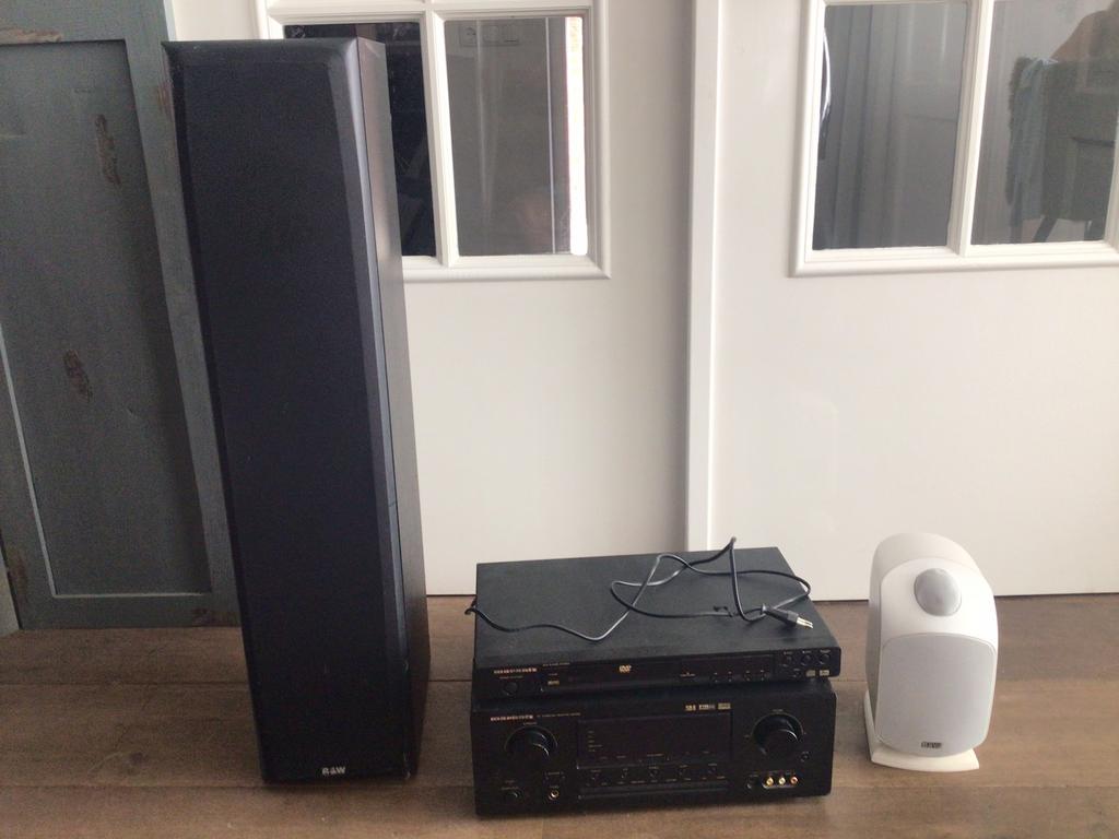B&W Luidsprekers DM309, LM1, LCR3 + SR6300 & DV4300, Audio, Tv en Foto, Luidsprekers, Ophalen, Zo goed als nieuw, 120 watt of meer