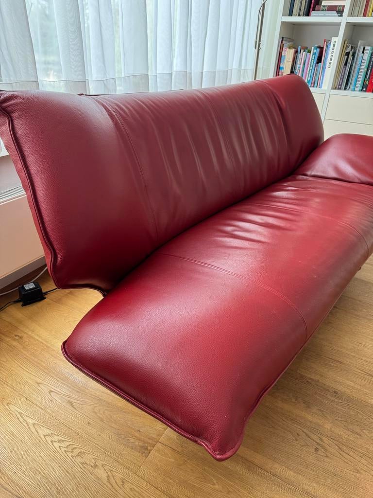 Leolux Tango 3-zits bank, Ophalen, Minder dan 75 cm, Driepersoons, Leer