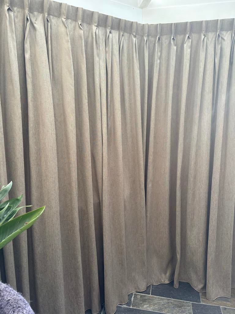 Holland Haag overgordijnen, goudkleurig, 216x397.5 cm, Huis en Inrichting, Stoffering | Gordijnen en Lamellen, Nieuw, 200 cm of meer