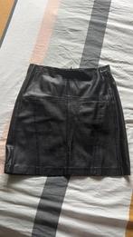 zwarte lederen rok maat L, Ophalen of Verzenden, Gedragen, Zwart, Boven de knie