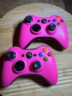 2x Xbox 360 Controllers - Roze/Zwart - Gereviseerd, Ophalen of Verzenden, Refurbished, Controller, Xbox 360