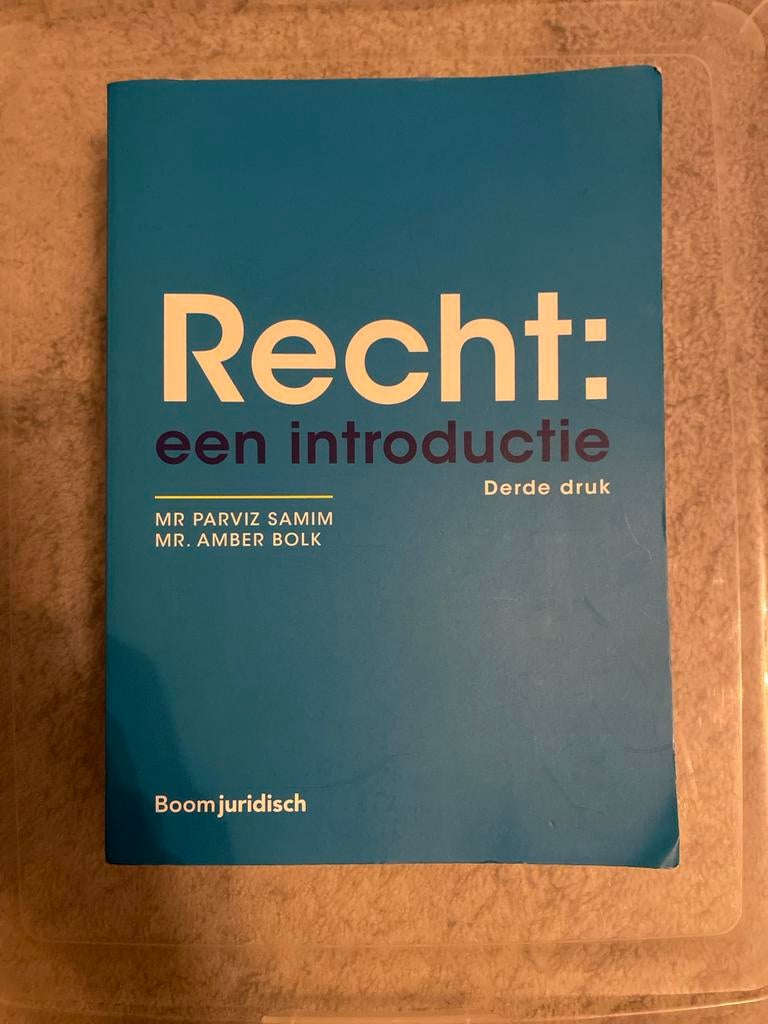 Recht: een introductie - Derde druk, Ophalen, Gamma, Zo goed als nieuw, HBO