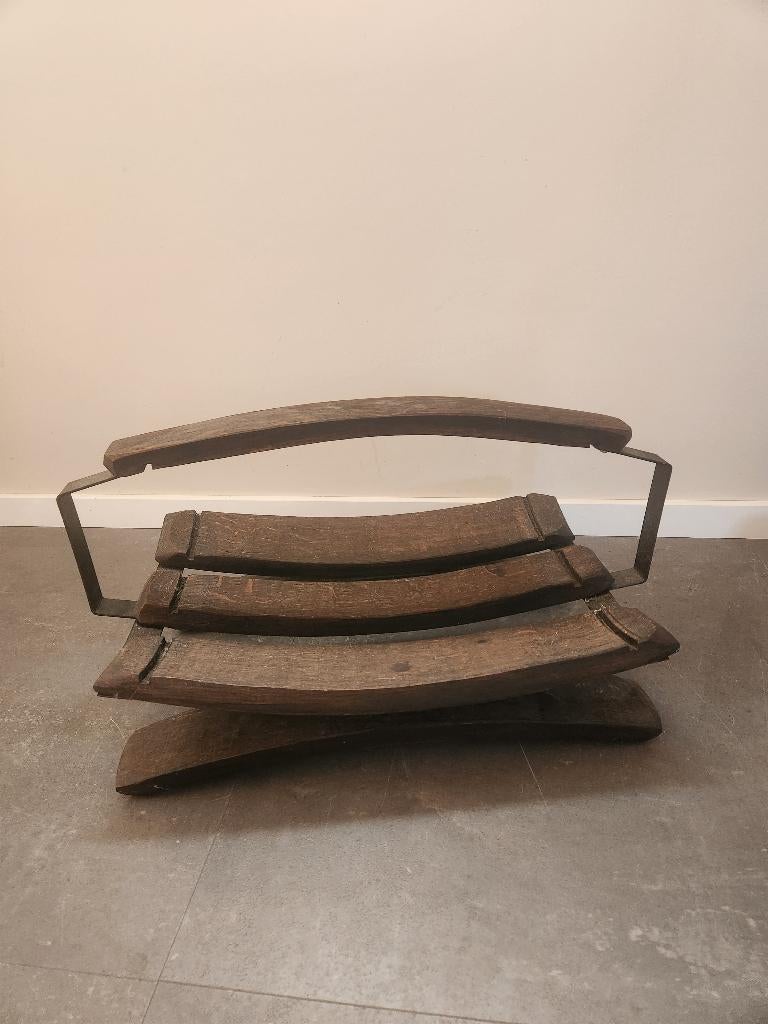 Brutalistisch houtbak/krantenbak, Antiek en Kunst, Ophalen of Verzenden