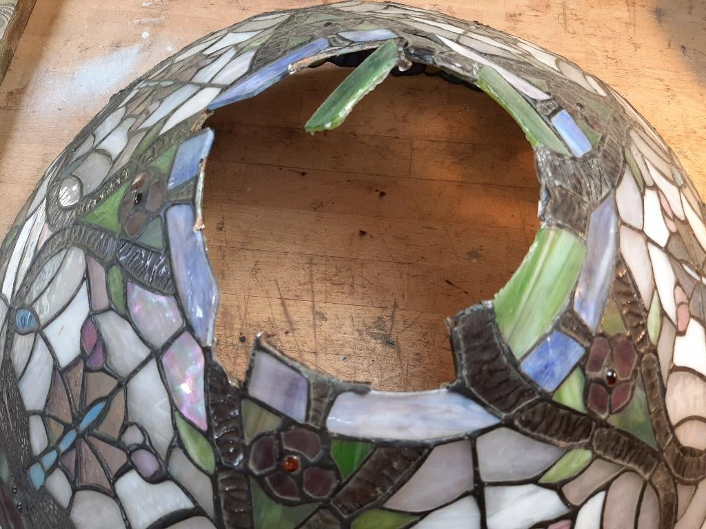 Tiffany lampen reparatie, Huis en Inrichting, Lampen | Losse lampen, Zo goed als nieuw, Overige typen, 30 tot 60 watt, E27 (groot)