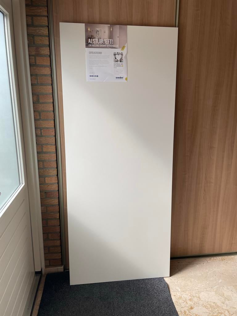 Svedex opdek binnendeur Alpina wit 201,5x83 linksdraaiend, Ophalen, 80 tot 100 cm, Binnendeur, Zo goed als nieuw
