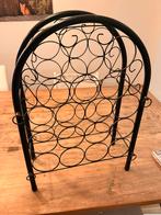 Zwart Metalen Wijnrek voor 17 Flessen, Huis en Inrichting, Woonaccessoires | Wijnrekken, Gebruikt, 50 tot 75 cm, 15 tot 25 flessen