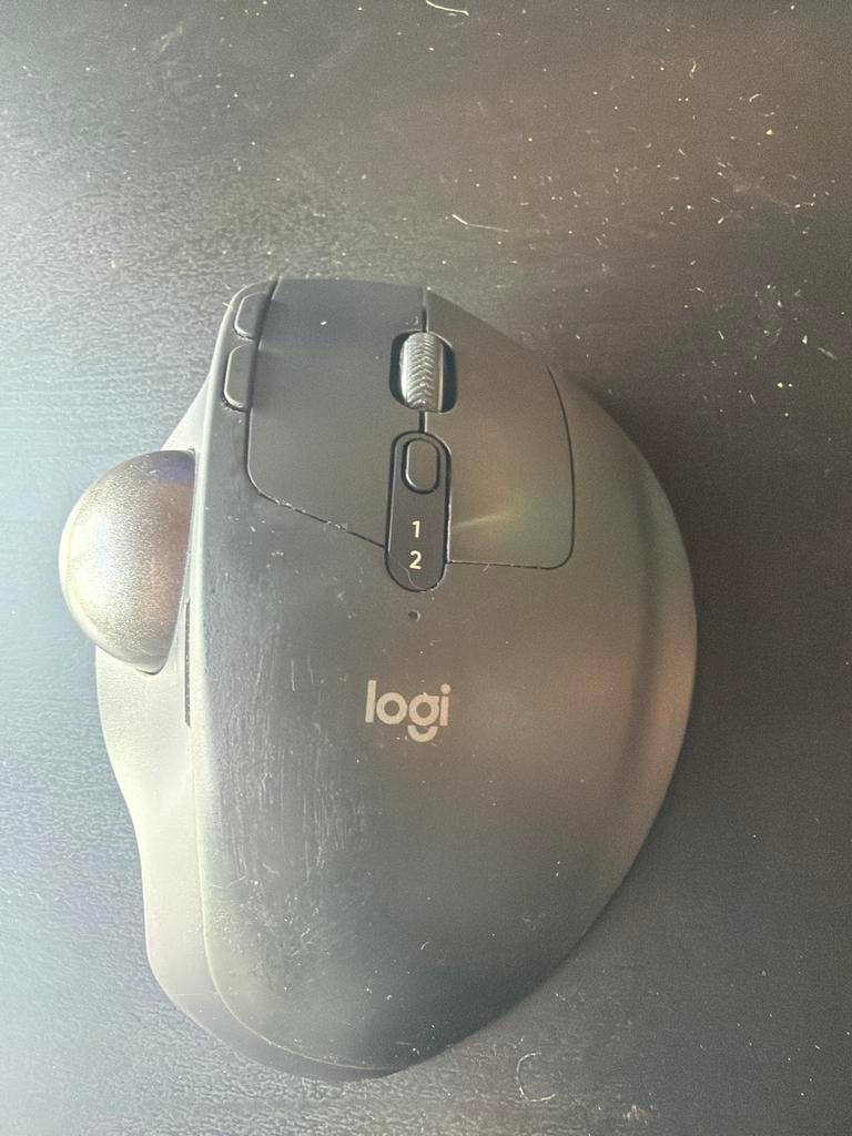 Logi MX Ergo trackball muis, Computers en Software, Muizen, Ophalen, Rechtshandig, Muis, Gebruikt