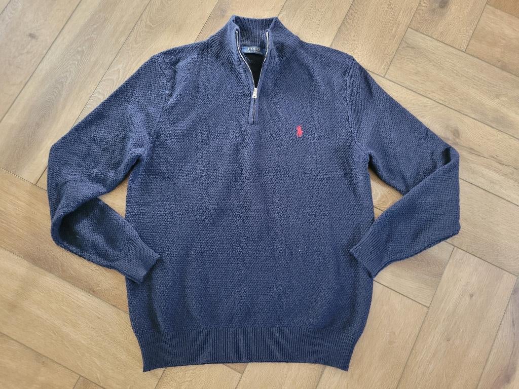 Prachtige donkerblauwe trui van Ralph Lauren, maat XL, Blauw, Ralph Lauren, Ophalen of Verzenden, Maat 56/58 (XL)