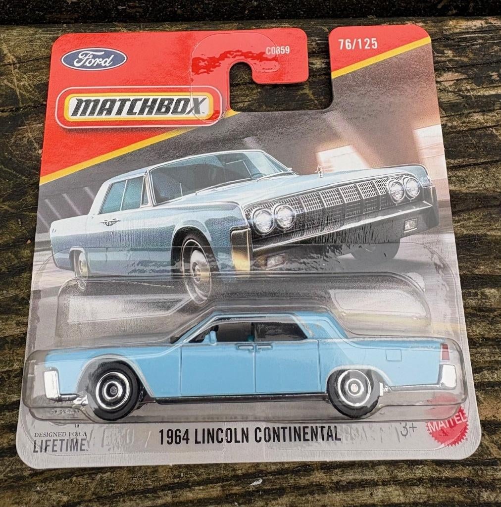 Matchbox Lincoln Continental blauw, Ophalen of Verzenden, Nieuw, Auto