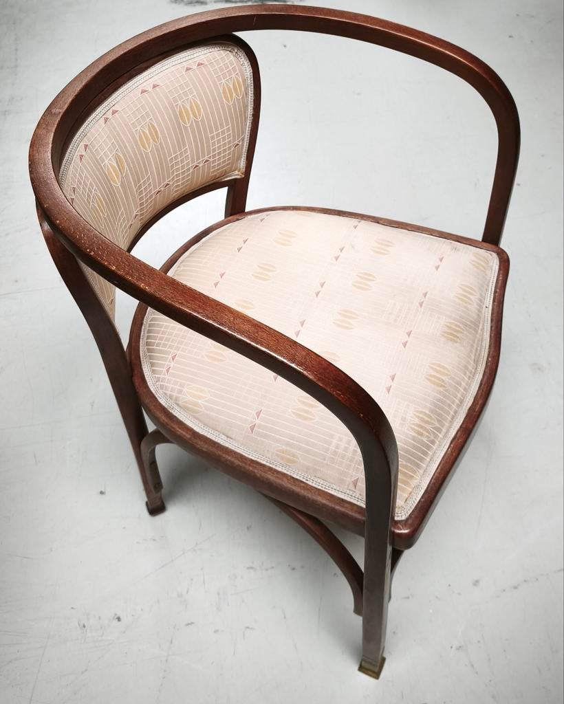 Gustav Siegel J&J Kohn Art nouveau armstoel buro stoel, Antiek en Kunst, Antiek | Meubels | Stoelen en Banken, Ophalen