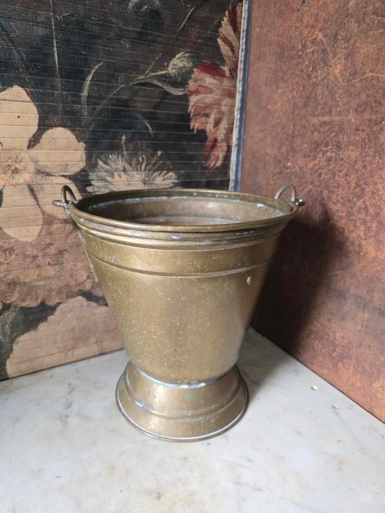 Antiek koperen emmer, Ophalen of Verzenden