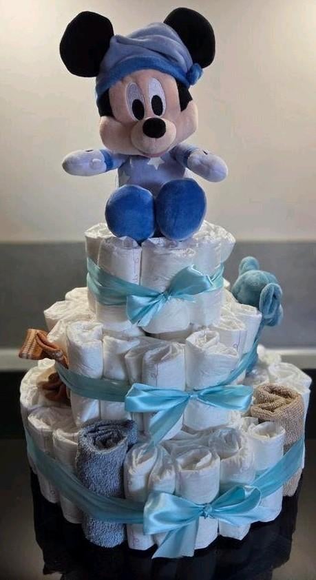 Mickey Mouse Luiertaart - Kraamcadeau Jongen, Kinderen en Baby's, Kraamcadeaus en Geboorteborden, Ophalen of Verzenden, Nieuw