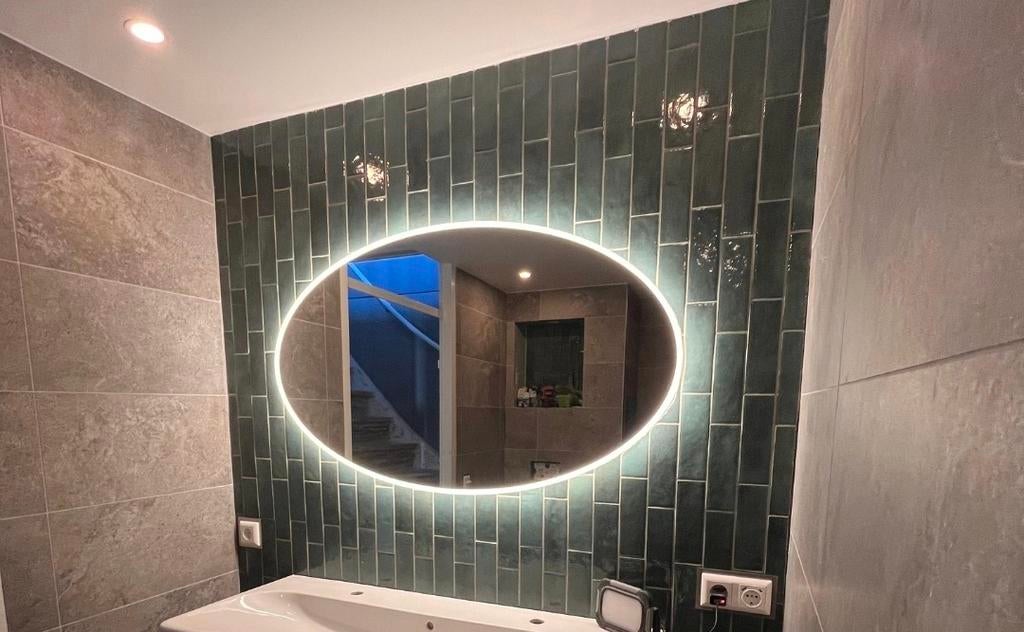 Vandaag ophalen: Badkamerspiegel, Huis en Inrichting, Woonaccessoires | Spiegels, Gebruikt, 100 tot 125 cm, Minder dan 100 cm