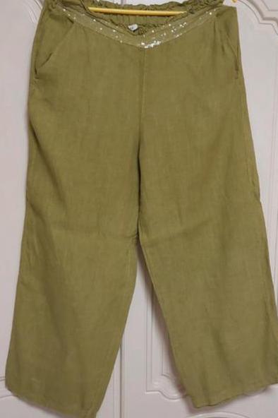 Mooie kaki kleur broek van Paprika!, Maat 46/48 (XL) of groter, Ophalen of Verzenden, Zo goed als nieuw, Lang