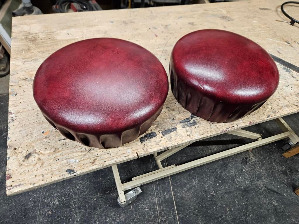 Barkruk zitting leer, Gebruikt, 60 tot 90 cm, Leer, Ophalen of Verzenden