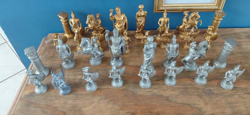 Tinnen schaakstukken, Romeinse stijl, Ophalen