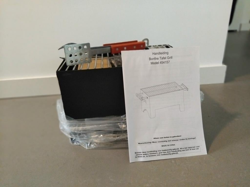 Bonfire Tafel Grill, Ophalen of Verzenden, Zo goed als nieuw, Bonfire, Met accessoires