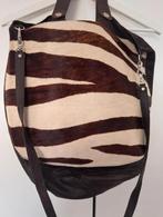Gianni Chiarini lederen tas met zebraprint, Sieraden, Tassen en Uiterlijk, Overige merken, Bruin, Verzenden, Zo goed als nieuw