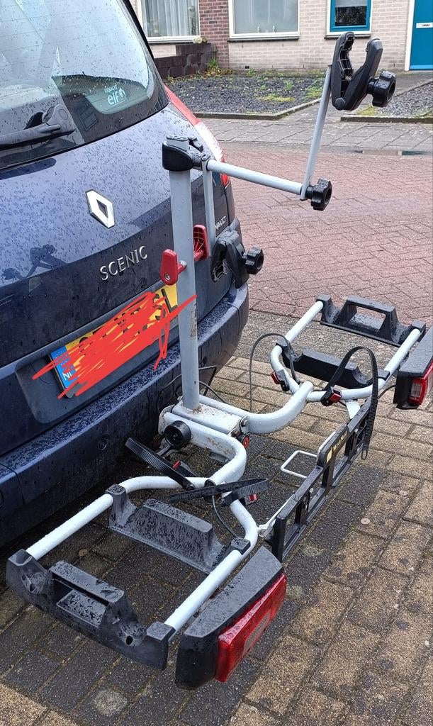 Stevige trekhaak fietsendrager voor 2 fietsen, Ophalen, 2 fietsen, Gebruikt, Trekhaakdrager