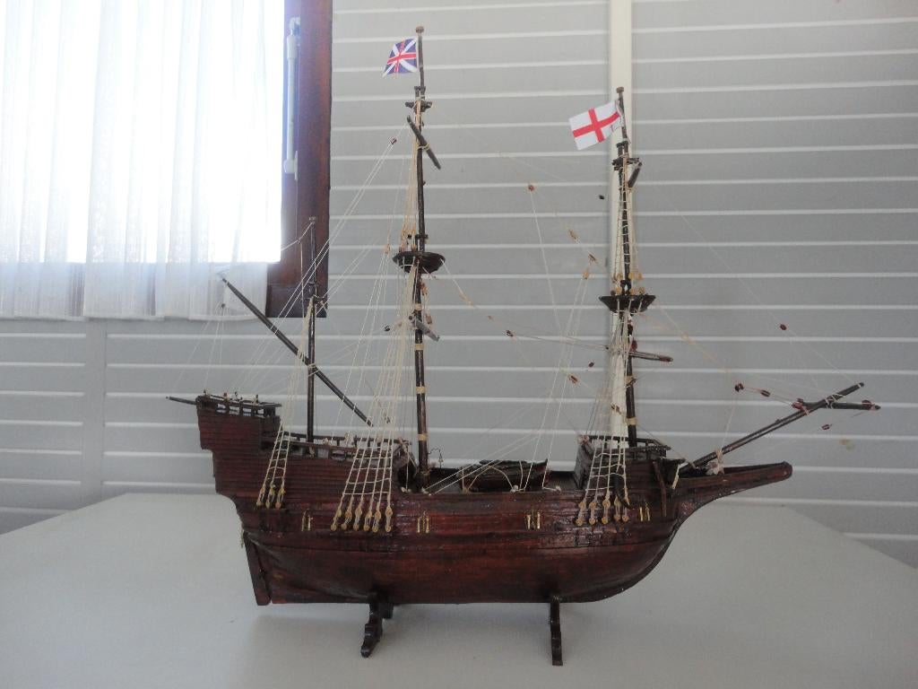 Houten modelschip Mayflower, Ophalen