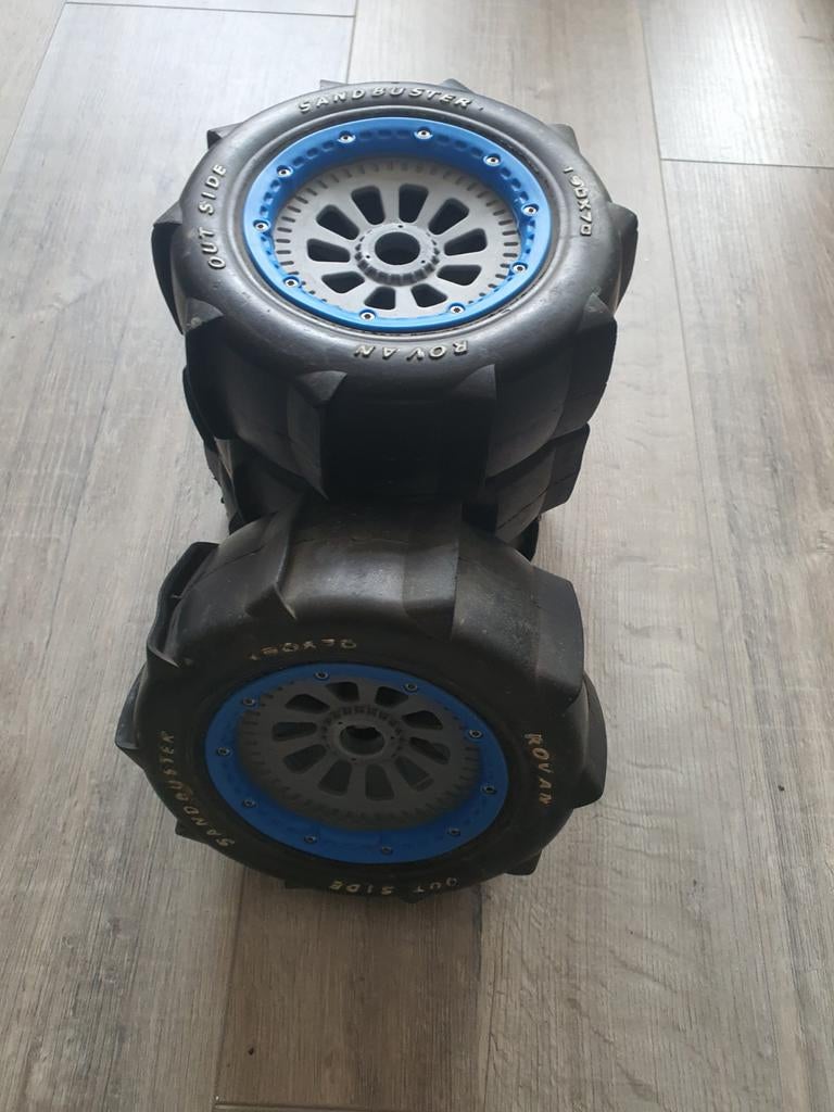 4 Dune Banden RC 1/5 met 24 mm Hex, Ophalen of Verzenden, Gebruikt