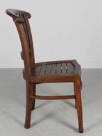 6 Teakhouten stoelen (massief hout) diep donkerbruin, Huis en Inrichting, Stoelen, Ophalen, Bruin, Zo goed als nieuw, Vijf, Zes of meer stoelen
