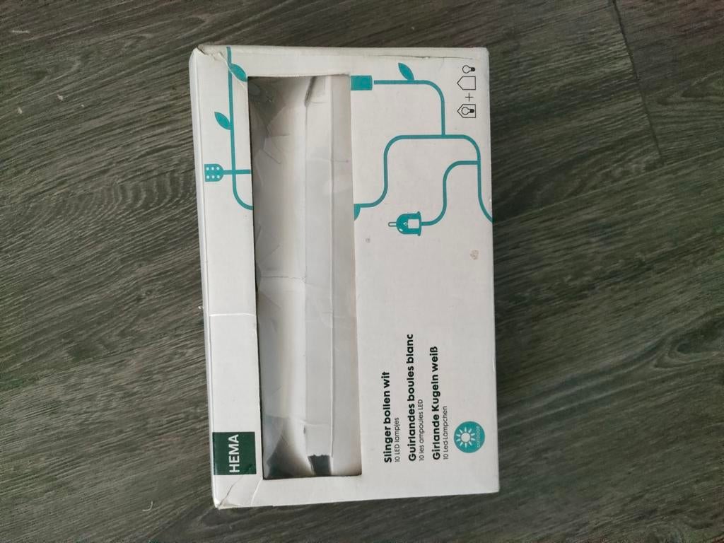 Hema Slinger bollen wit - 10 LED lampjes, Ophalen, Nieuw, Modern, Feestelijk