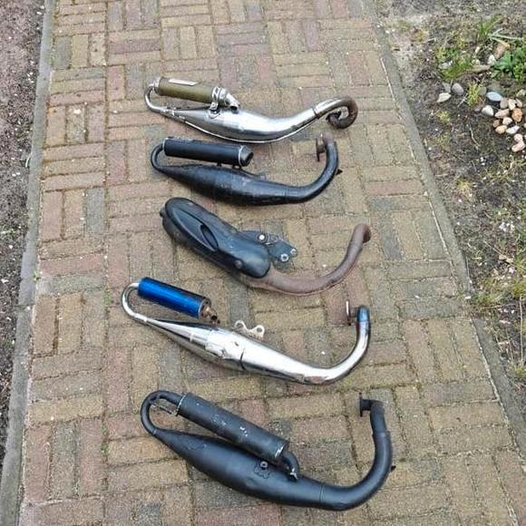 Speedfight uitlaten, cilinder, kap en Mina uitlaat., Motoren, Onderdelen | Yamaha, Gebruikt, Ophalen of Verzenden