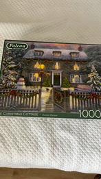 NIEUWE Falcon puzzel 1000 st the christmas cottage, Ophalen of Verzenden, 500 t/m 1500 stukjes, Zo goed als nieuw