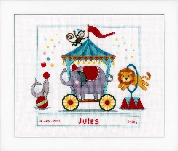Borduurpakket Circus pn0149753, Hobby en Vrije tijd, Geen, Geen, Nieuw, Ophalen of Verzenden
