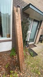 6 Grenen balken 7,5x10,5cm, ca. 2.40m lang, Doe-het-zelf en Verbouw, Hout en Planken, Ophalen, Gebruikt, Grenen, 200 tot 250 cm