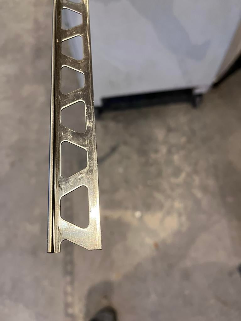 RVS tegelprofiel 10mm lengte 300cm, Ophalen, Overige materialen, Nieuw, Wandtegels