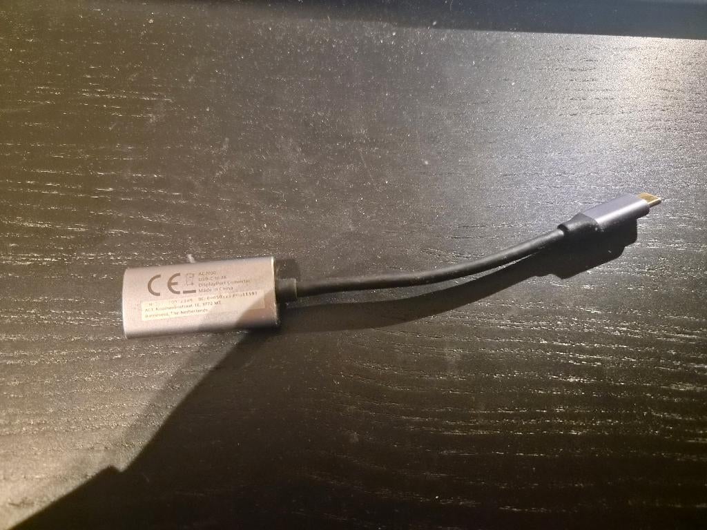 ACT USB-C-DisplayPort-adapter Grijs, Computers en Software, Dockingstations, Nieuw, Ophalen of Verzenden, Laptop, ACT