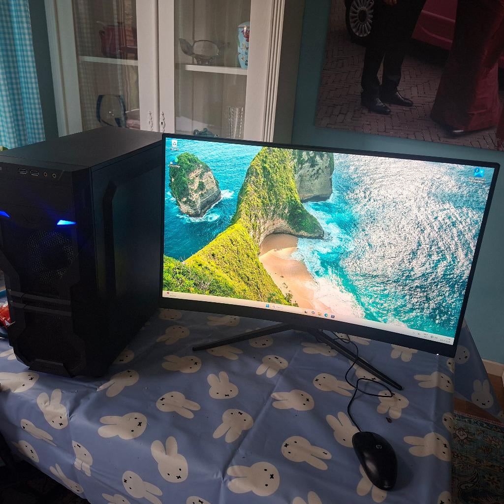Game PC + 27″ 255Hz Monitor – i7 – GTX 1660 Super, Met monitor, 2 tot 3 Ghz, 32 GB, Zelf gebouwde pc