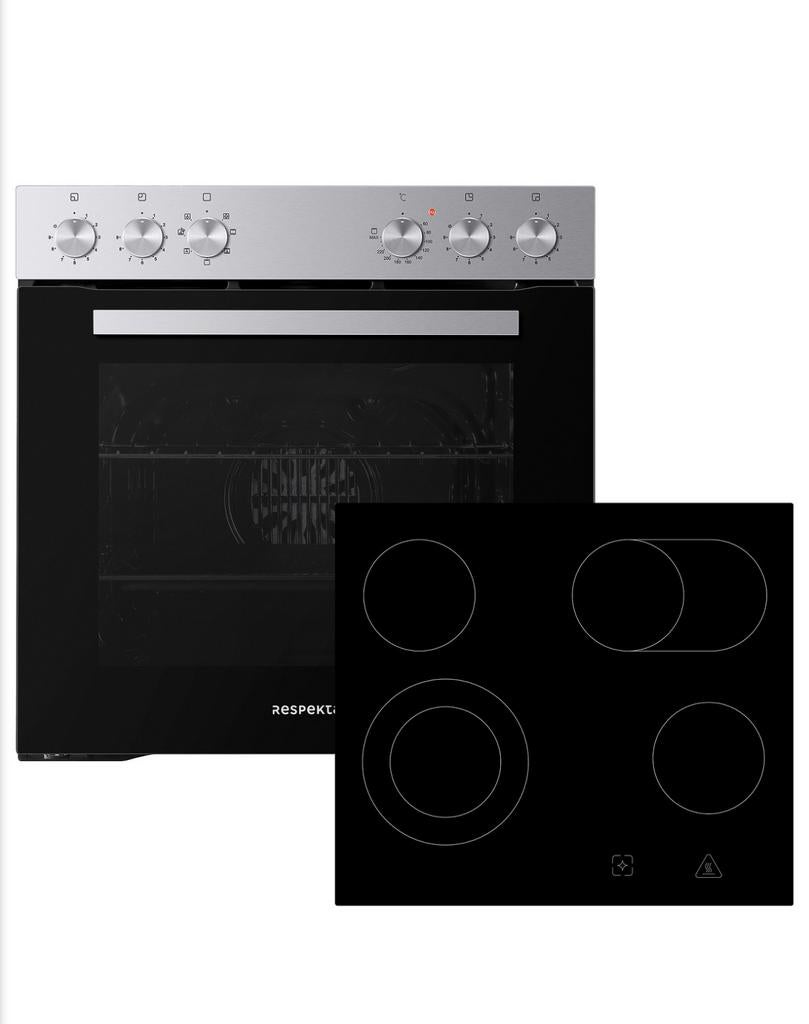 Nieuwe Respekta Inbouw Oven Keramische Kookplaat Set, Ophalen, Zo goed als nieuw, 45 tot 60 cm