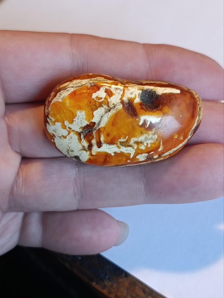 Oude Amber barnsteen broche, Ophalen of Verzenden, Overige materialen, Broche