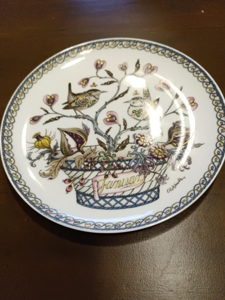 Hutschenreuther verzamelbord januari Ole Winter, Antiek en Kunst, Antiek | Wandborden en Tegels, Ophalen of Verzenden