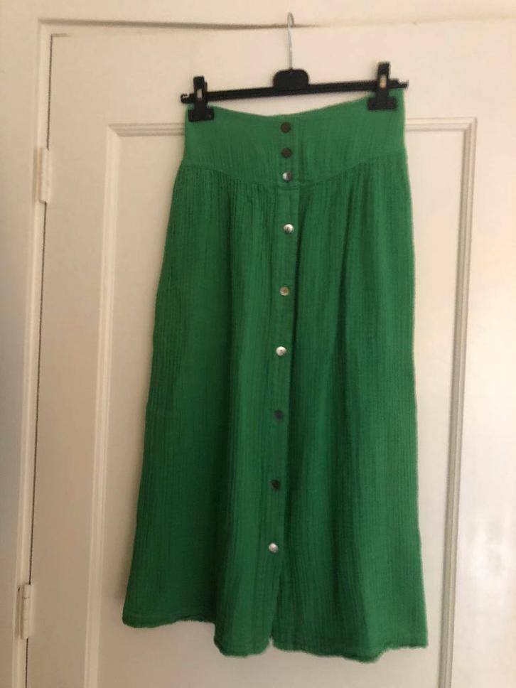 Xirena leuke zomerse rok mt M model Ryan cotton gauze, Kleding | Dames, Rokken, Zo goed als nieuw, Maat 38/40 (M), Groen, Onder de knie